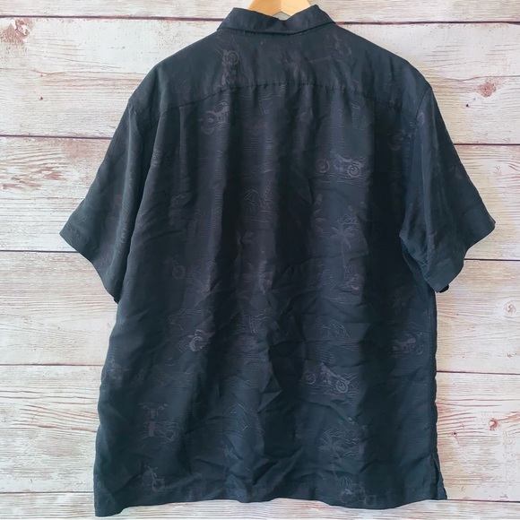 Harley Davidson Rayon Blend Shirt Moto Palms Print Short Sleeves Tropical Vibes - Picture 4 of 5